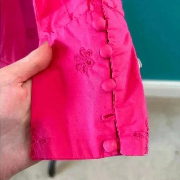 New with tags zara Pink Eyelet Embroidered maxi Dress in size small - Picture 6 of 12